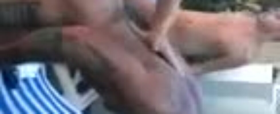 Public raw fuck at a pool party