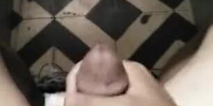 Stroking my cock in an empty ciber cafe