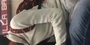 Sucking my friend's cock on the subway