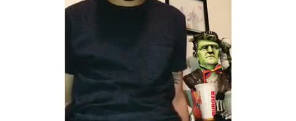 Baby face trans guy riding a big fat cock