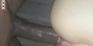 Cute slut rides a thick black cock balls deep