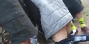 Group of young guys fucking in an abandoned park