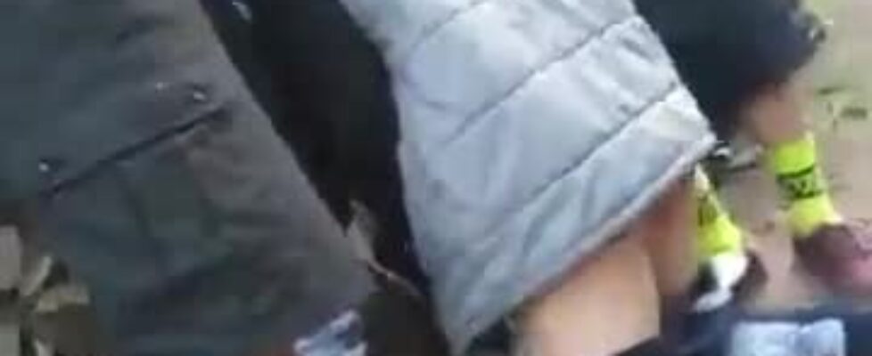 Group of young guys fucking in an abandoned park