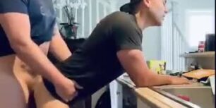 Having fun with my sexy boyfriend ass in the kitchen