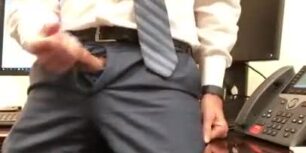 So horny a I decided to wank my cock in the office