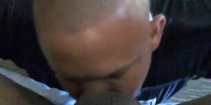 Sucking a big dominican uncut cock