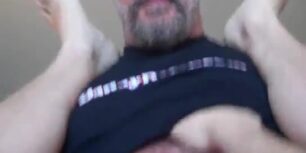 Hairy daddy fucks me and blows his load in my ass