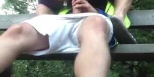 Breeding a horny slut in a public park