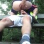 Breeding a horny slut in a public park