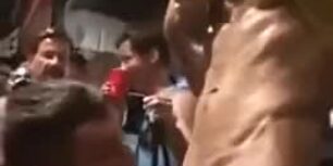 Sucking me a huge dick at a gay festival