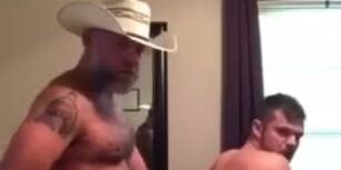 Big cowboy dad fucking a sexy young college guy