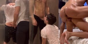 Leonmike17 getting wet in the shower before a pounding