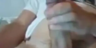 Cute twink with a huge massive cock