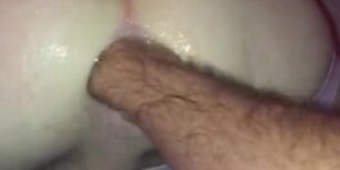 Stretching a hot bubble butt for my cock