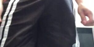 Huge cock soccer player showing his fat cock