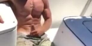 Jerking off in my str8 friend boat to see who shoots a large load