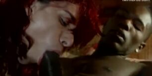 Sissy redhead white bitch fucked hard by a skinny hung nigger