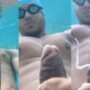 Diego barros jerks and cums in the pool