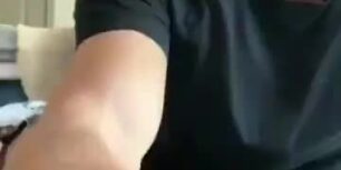 Stud bored at home showing his cock on cam