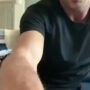 Stud bored at home showing his cock on cam