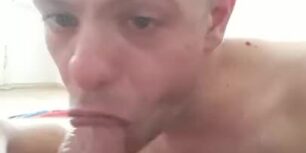 Sucking a huge monster european cock