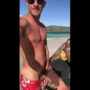 Cute boys having fun in the beach