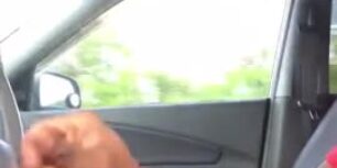 Busting a nut while driving
