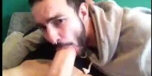 Sucking fat daddy's cock